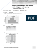 Worksheet 20: Histograms and Frequency Distribution Diagrams