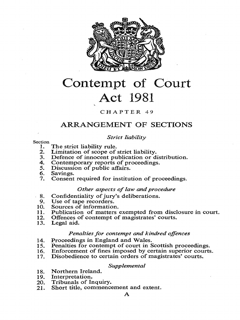 Contempt Court: Arrangement PDF Contempt Of Court Fine (Penalty) Contempt Court: Arrangement PDF Contempt Of Court Fine (Penalty)