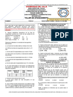 Taller de Afianzamiento Conceptual 2 de Estadistica I Administración 02 de Julio de 2020 - 1 Univalle