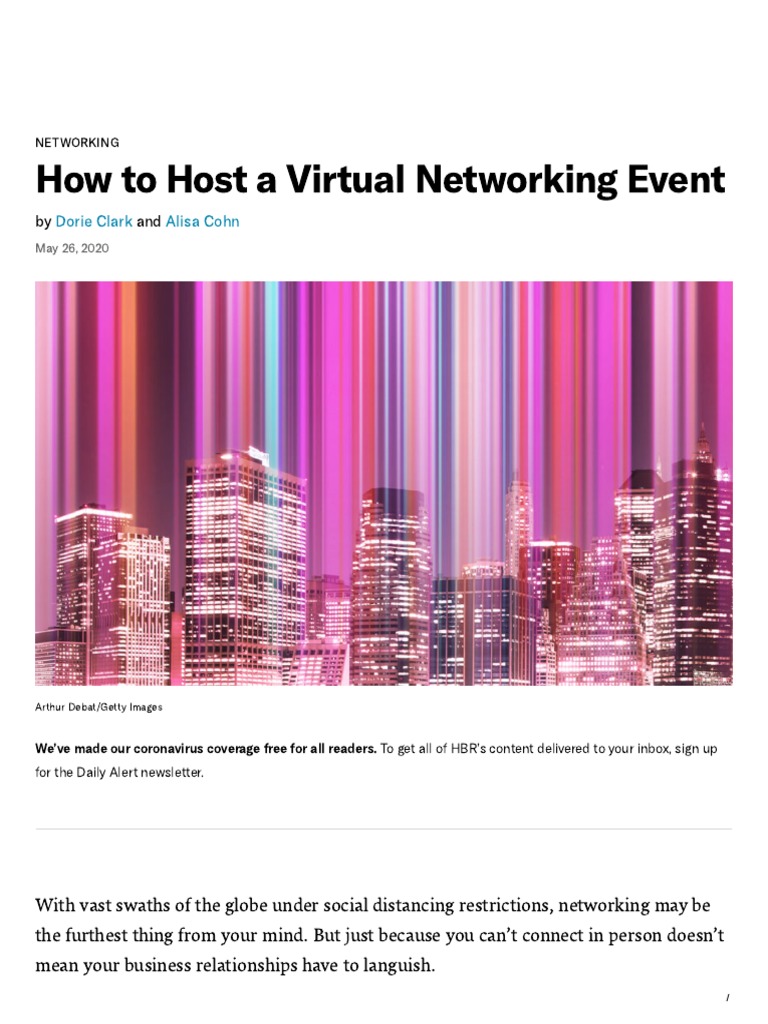 How To Host A Virtual Networking Event | PDF | Conversation | Communication
