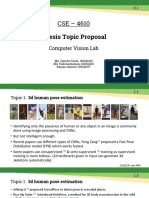 Thesis Topic Proposal: Computer Vision Lab