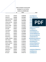 Green University of Bangladesh Deperment of Cse (Evining) Section: Ea (Student List)