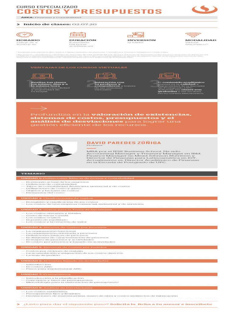 Curso de Costos y Presupuestos Online | PDF | Costo | Presupuesto