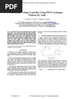 AC To AC Voltage Controller Using PWM Technique Without DC Link