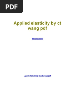 Applied Elasticity by CT Wang PDF