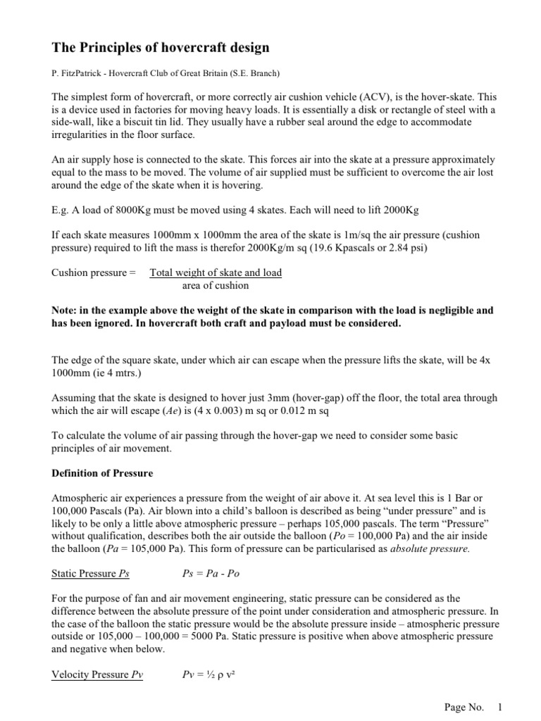 Design Principles | PDF | Lift (Force) | Pressure