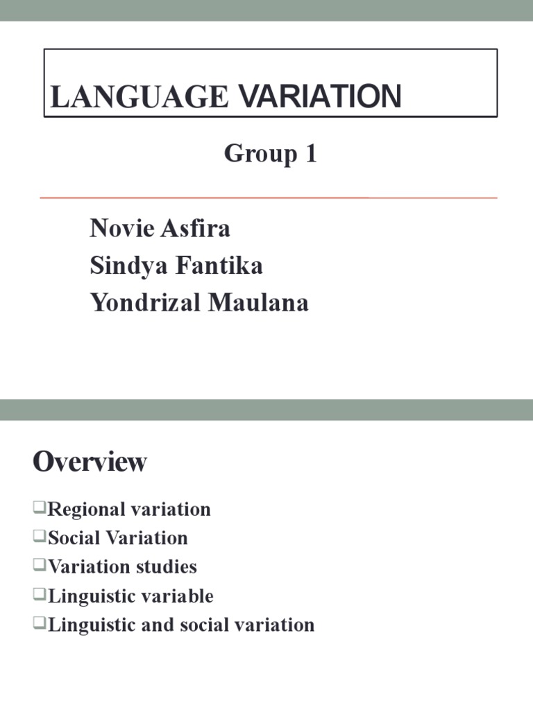 Understanding Language Variation Factors | PDF | Dialect | English Language