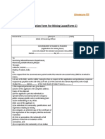 Application Form For Mining Lease (Form-1) : Annexure-VII