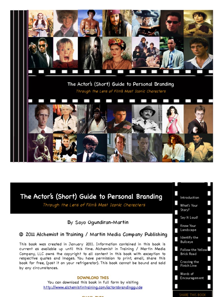 The Actor's (Short) Guide To Personal Branding | PDF | Dorothy Gale | Brand