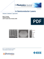 Breakthroughs in Semiconductor Lasers: Volume 4, Number 2, April 2012