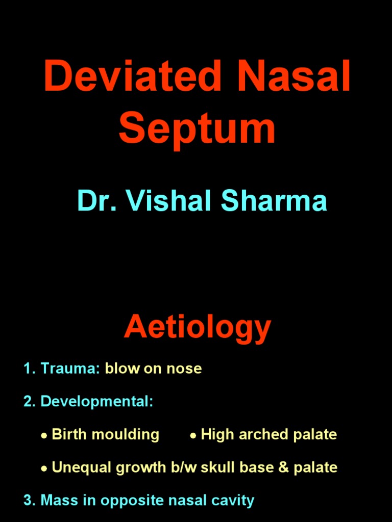 Deviated Nasal Septum Overview | PDF | Human Nose | Sensory Organs