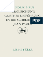 Hendrik Birus (Auth.) - Vergleichung - Goethes Einführung in Die Schreibweise Jean Pauls-J.B. Metzler (1986)