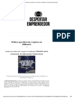 20 Libros Que Debes Leer Si Quieres Ser Millonario - Despertar Emprendedor PDF