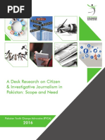 A Desk Research On Citizen & Investigative Journalism in Pakistan: Scope and Need