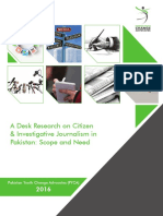 A Desk Research On Citizen & Investigative Journalism in Pakistan: Scope and Need
