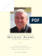 Michael Adams Order of Service