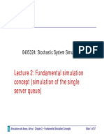 Lecture 2: Fundamental Simulation Concept (Simulation of The Single Server Queue)