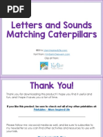 Letters and Sounds Matching Caterpillars: ©2016 Font From: Clip Art From