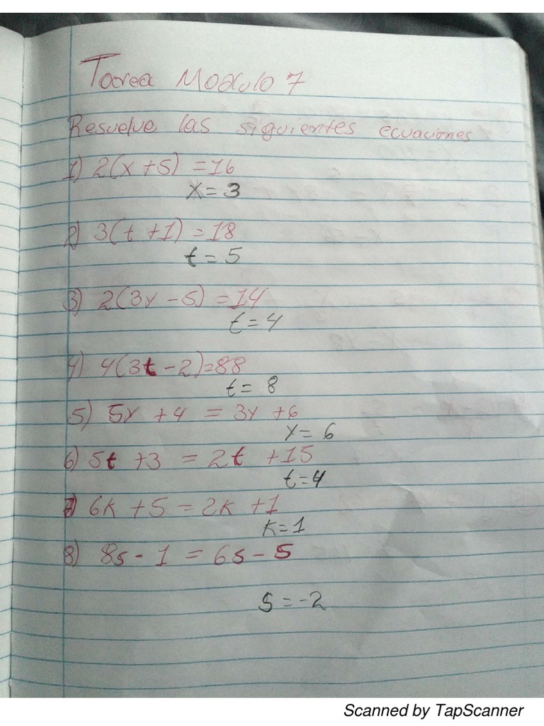 Tarea 7 Matematica Pdf