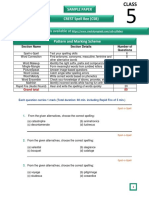 CSB Sample Papers For Class 5