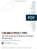 Turn Off Indexing in Windows For Better Performance