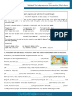 Subject-Verb Agreement Interactive Worksheet