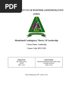 Situational/Contingency Theory of Leadeship