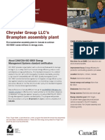 Chrysler Group LLC's Brampton Assembly Plant: ISO 50001 Energy Management Systems Standard Certification