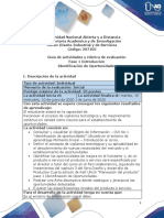 Guía de Actividades y rubrica de evaluación - Fase 1 - Introducción al curso  Identificación de oportunidades