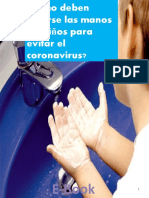E-book Cómo deben  lavarse las manos los niños para evitar el coronavirus