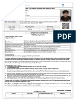 Hall Ticket: TCS National Quali Er Test - Batch of 2020: Reference Number Roll No