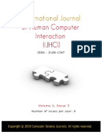 International Journal of Human Computer Interaction (IJHCI), Volume (1), Issue