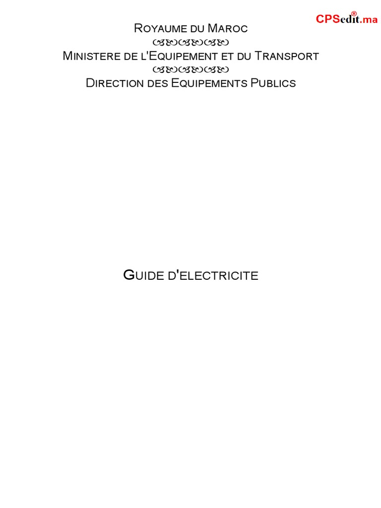 Guide d'Électricité pour Installations BT | PDF | Électricité ...