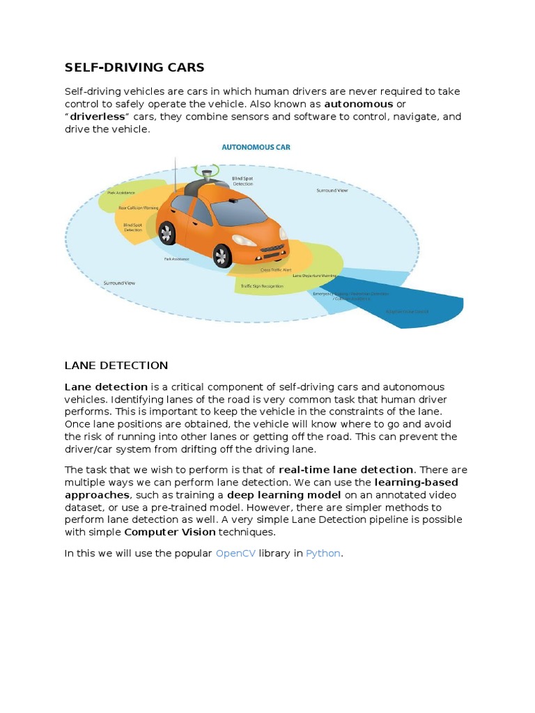 Real-Time Lane Detection for Self-Driving Cars | PDF | Business ...