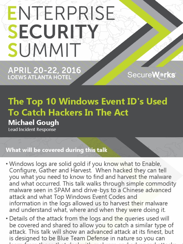 Top 10 Windows Event IDs for Security | PDF | Windows Registry | Cybercrime