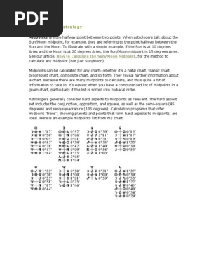 Understanding Midpoints in Astrology | PDF | Planets In Astrology