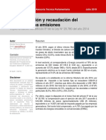 Implementación y Recaudación Del Impuesto A Las Emisiones