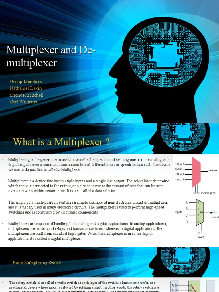 Multiplexer and Demultiplexer Overview | PDF | Logic Gate | Electronics