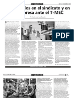 Vs Los Cambios en El Sindicato y en La Empresa Ante El T-MEC