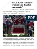 López Obrador, A Trump: "En Vez de Agravios Hemos Recibido de Usted Comprensión y Respeto" - EL PAÍS México