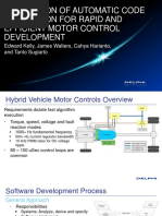 Application of Automatic Code Generation For Rapid Efficient Motor Control Development