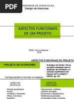 Aspectos funcionais de um projeto