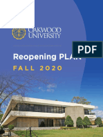 Oakwood University Reopening Plan Fall 2020