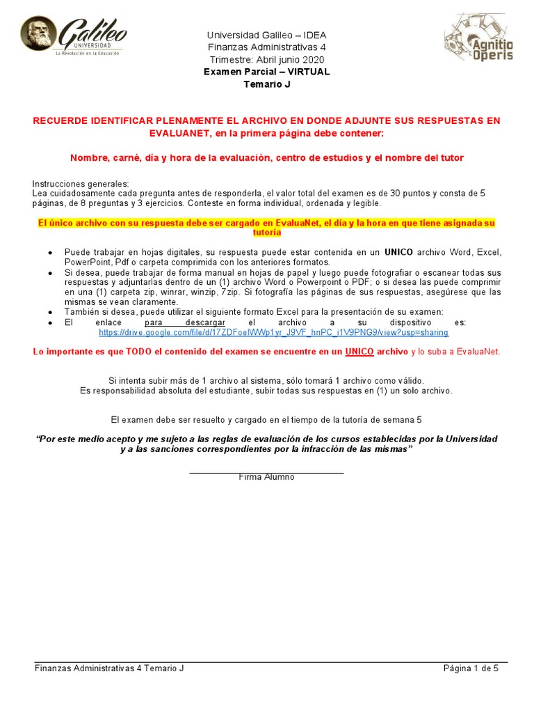 Examen Parcial Finanzas Administrativas 4 | PDF | Arrendamiento ...