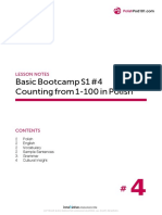 Basic Bootcamp S1 #4 Counting From 1-100 in Polish: Lesson Notes