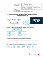 Guía Dos, Valor Posicional, Tercero Básico, Matemáticas