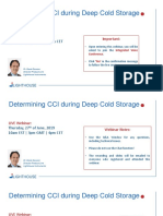 Determining CCI During Deep Cold Storage: LIVE Webinar: Important