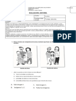 Evaluación, Derechos y Deberes, Historia, Tercero