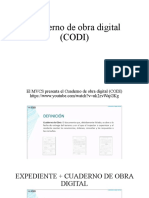 Cuaderno de obra digital CODI gestión avance obras