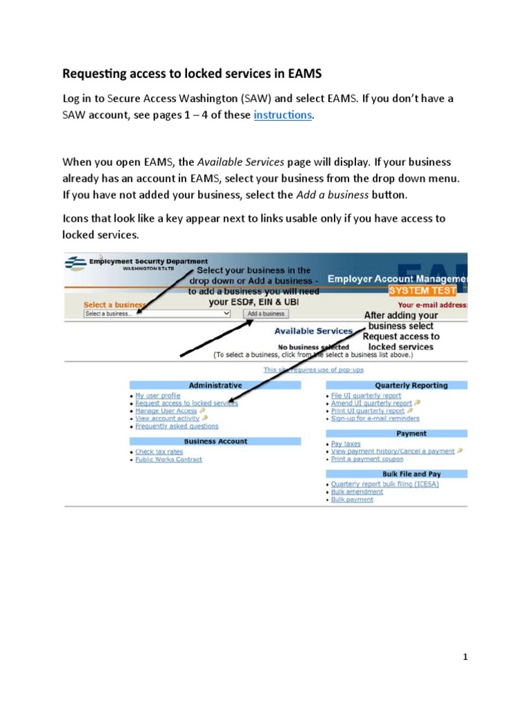 Accessing Locked Services in EAMS | PDF | Icon (Computing) | Software